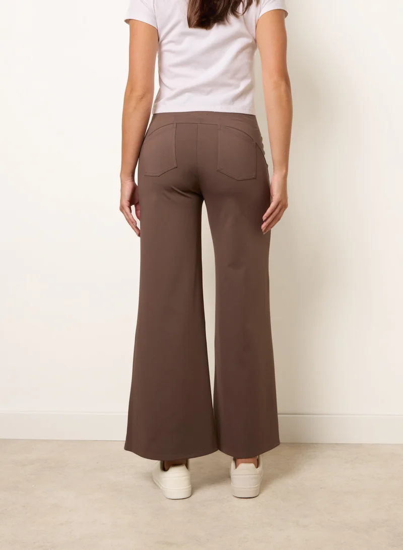 بلو فانيلا Wide Leg Soft Touch Trousers With Stretch