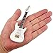 Dselvgvu Wooden Miniature Electric Guitar with Stand and Case Mini Musical Instrument Electric Guitar Replica Collectible Figurines Model Home Decoration Display Ornament White 549x176x048 - Image 4