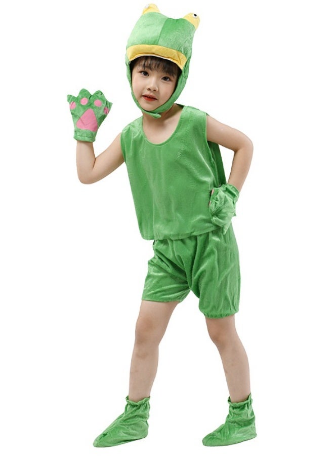 NIBEMINENT Children's performance costumes, stage animal performance costumes, summer short-sleeved animal clothing and dress-up - Image 1