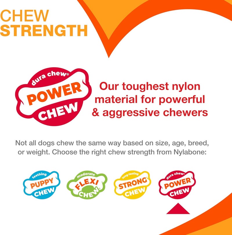 Nylabone Power Chew Textured Dog Chew Ring Toy - Durable Chew Toy for Aggressive Chewers, Flavor Medley, X-Large/Souper - Image 4