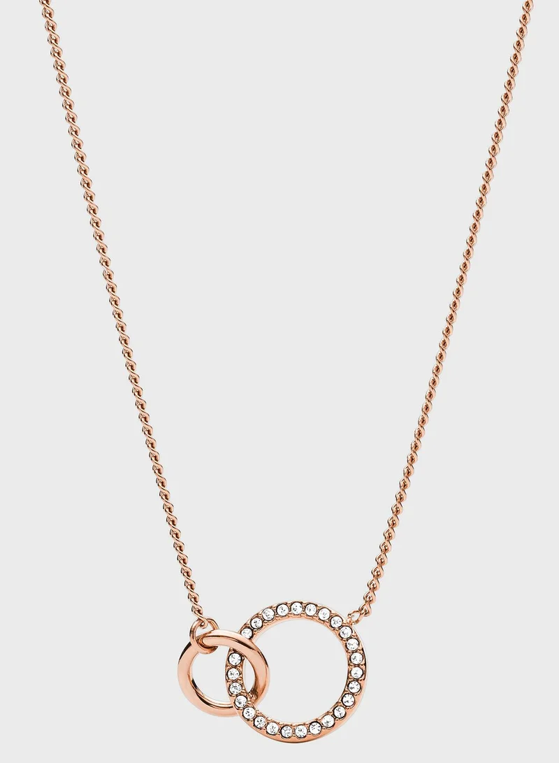 FOSSIL Embellished Chain Detailed Necklace