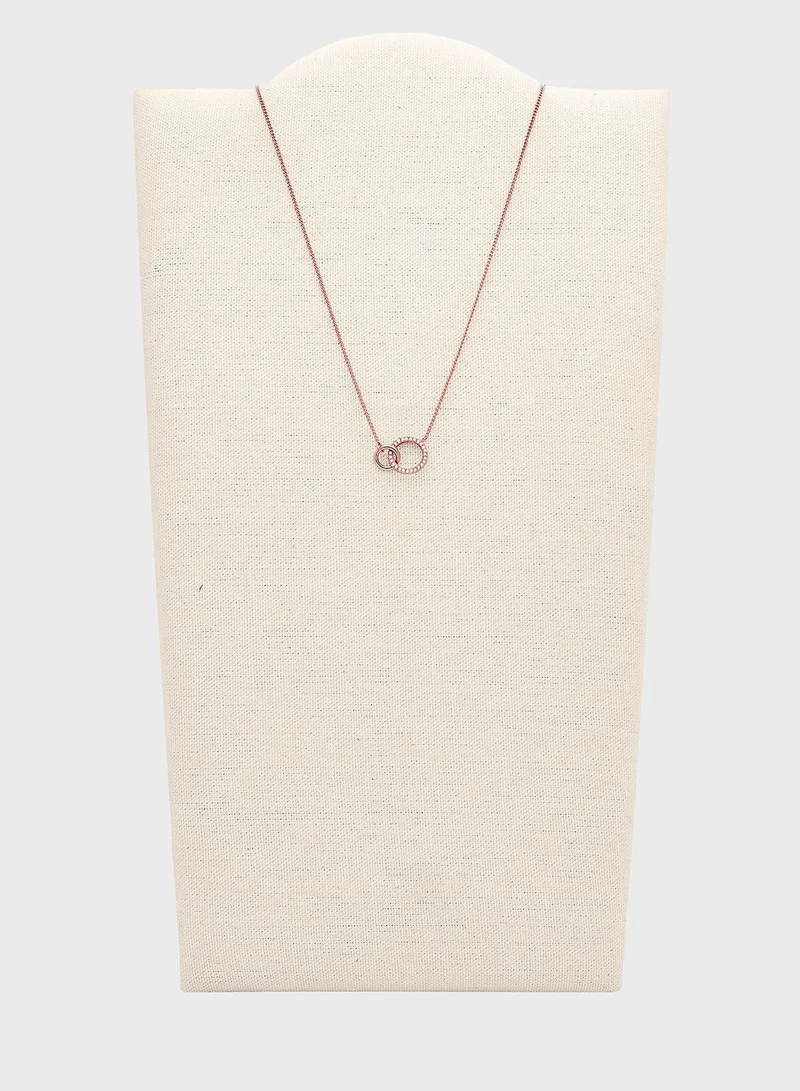 FOSSIL Embellished Chain Detailed Necklace