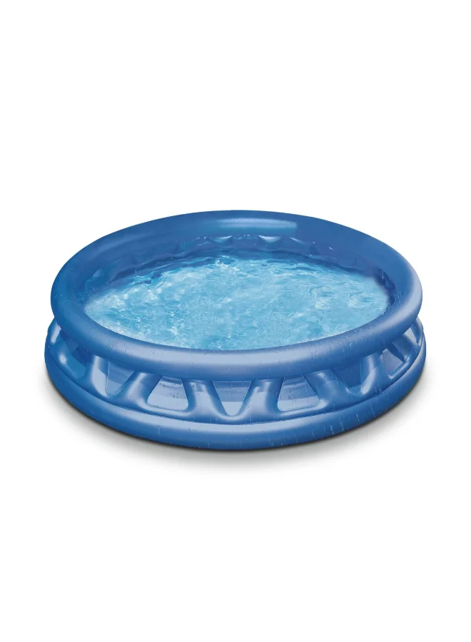 INTEX PVC Inflatable Round Soft Side Kiddie Pool for 3 Years & Above Blue 168 x 46 cm 58431