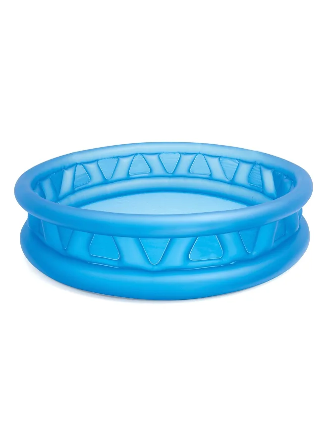 INTEX PVC Inflatable Round Soft Side Kiddie Pool for 3 Years & Above Blue 168 x 46 cm 58431