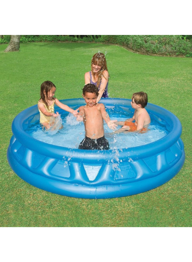 INTEX PVC Inflatable Round Soft Side Kiddie Pool for 3 Years & Above Blue 168 x 46 cm 58431 - Image 4