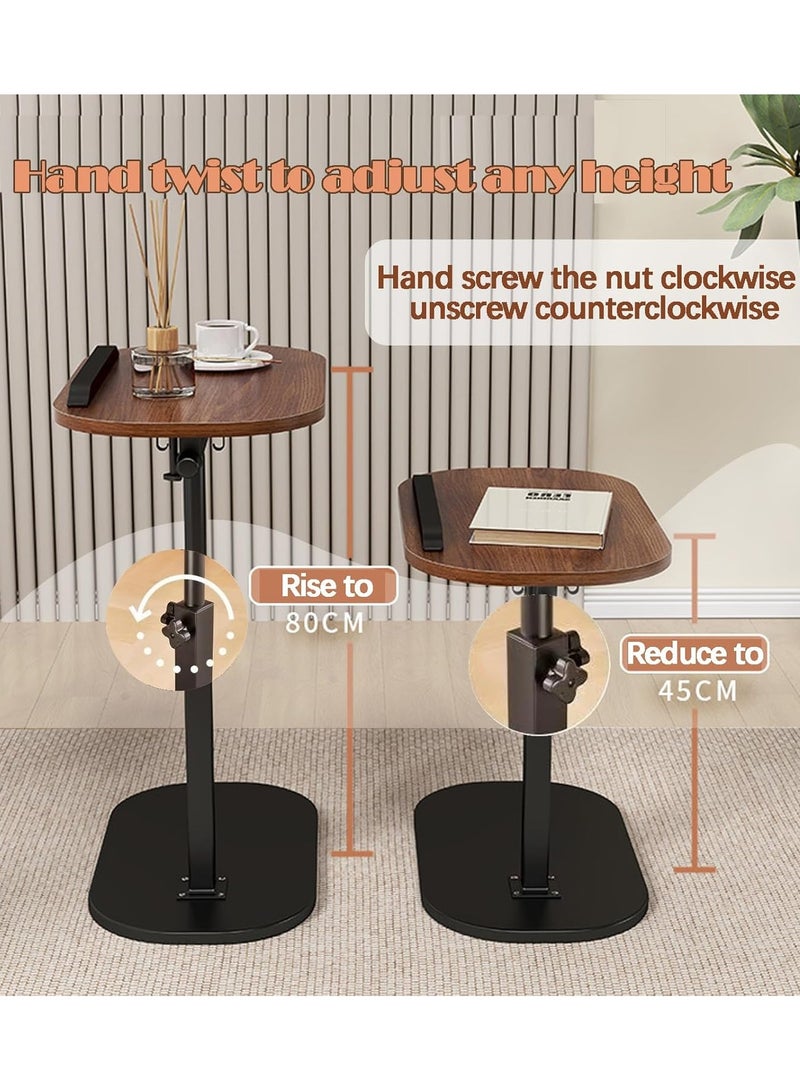 DubaiGallery Adjustable Side table small coffee table sofa side cabinet mobile minimalist small corner table bedside table small bedside table small apar - Image 3