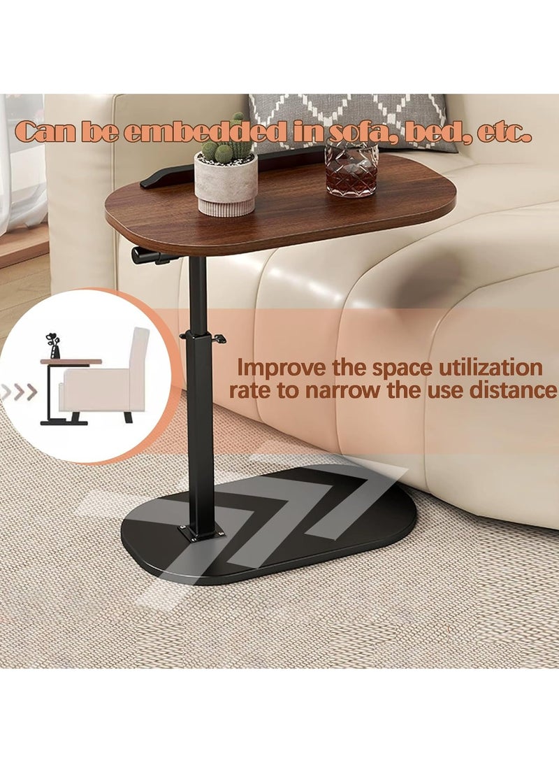 DubaiGallery Adjustable Side table small coffee table sofa side cabinet mobile minimalist small corner table bedside table small bedside table small apar - Image 4
