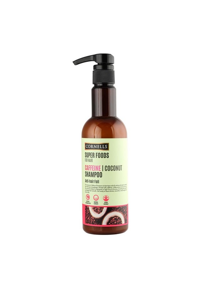 CORNELLS - Super Foods For Hair Caffeine Coconut Shampoo 500Ml | For Men & Women | Anti Hair Fall Shampoo | Sulphate & Paraben Free | Hair Care - Image 1