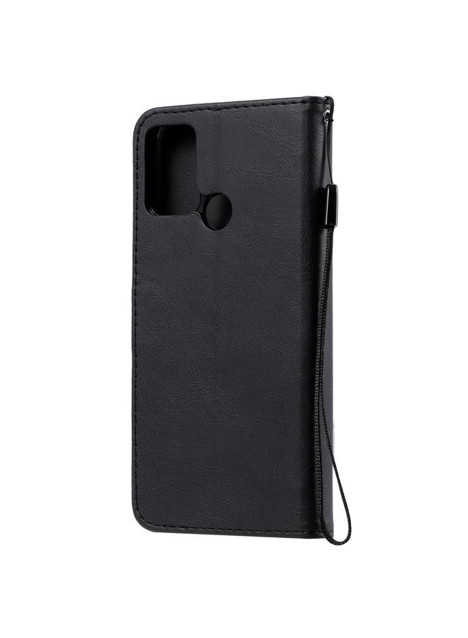 اس-توب جراب لهاتف Huawei Honor 9A، جراب جلدي واقي قابل للطي أفقيًا بلون سادة مع حامل وفتحات للبطاقات ومحفظة وحبل - Image 5