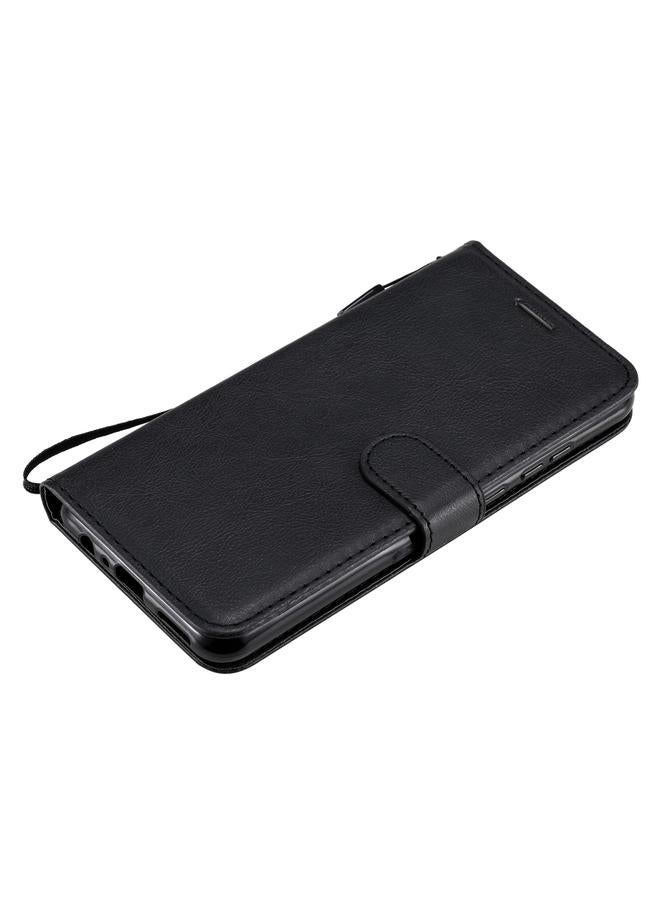 اس-توب جراب لهاتف Huawei Honor 9A، جراب جلدي واقي قابل للطي أفقيًا بلون سادة مع حامل وفتحات للبطاقات ومحفظة وحبل - Image 3