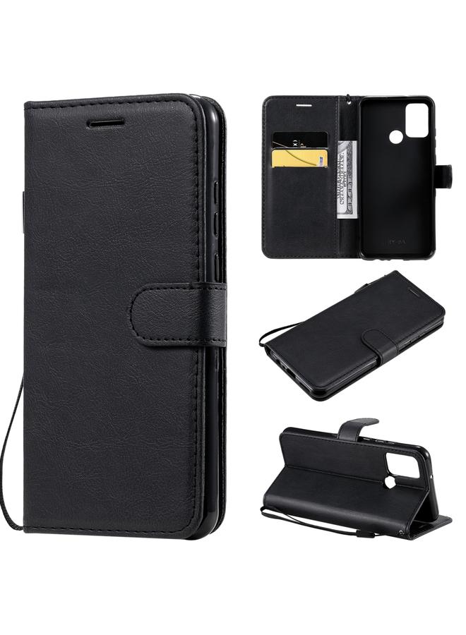 اس-توب جراب لهاتف Huawei Honor 9A، جراب جلدي واقي قابل للطي أفقيًا بلون سادة مع حامل وفتحات للبطاقات ومحفظة وحبل - Image 1