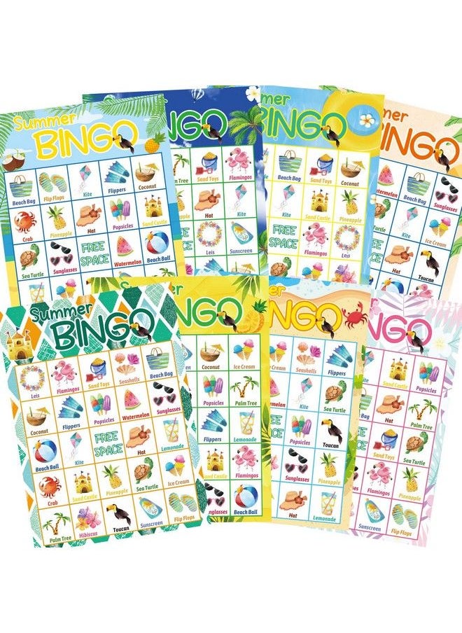 Fancy Land Hawaiian Bingo Game 24 Players For Kids Hawaiian Summer Party Supplies  - Image 1