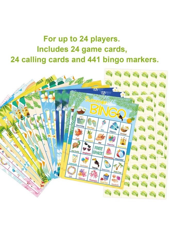 Fancy Land Hawaiian Bingo Game 24 Players For Kids Hawaiian Summer Party Supplies  - Image 3
