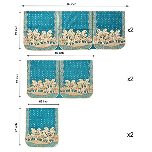 Dazzling DECOR Velvet L Shape Sofa Covers Set with 5 Cushion Covers - Premium 7 Seater Sofa Slip Protector Covers for Living Room Decor-Heavy Fabric Slip Protector for Long Couch Aqua_1004 - Image 3
