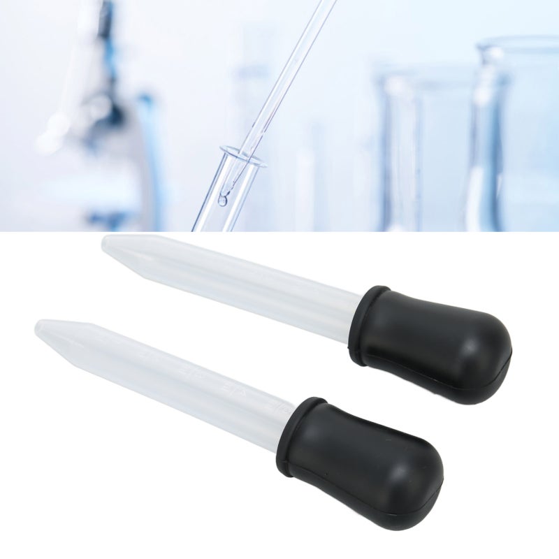 Liquid Dropper 5Ml Black Silicone Material - Easy To Clean Portable Pipettes For Scientific Experiments, Food Decoration, Arts Crafts, Essential Oils - Image 2