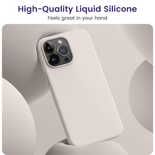 OTOFLY Designed for iPhone 15 Pro Case Silicone Shockproof Slim Thin Phone Case for iPhone 15 Pro61 inch Stone - Image 3