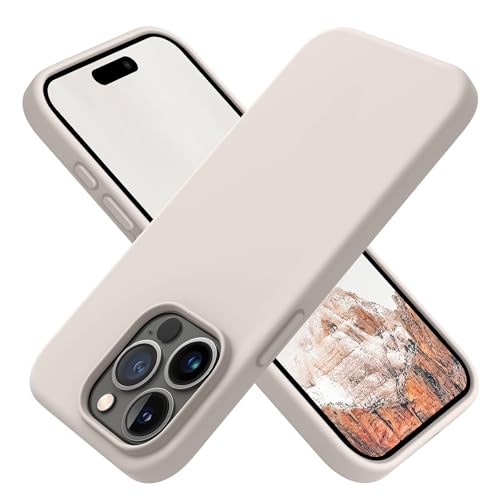 OTOFLY Designed for iPhone 15 Pro Case Silicone Shockproof Slim Thin Phone Case for iPhone 15 Pro61 inch Stone - Image 1
