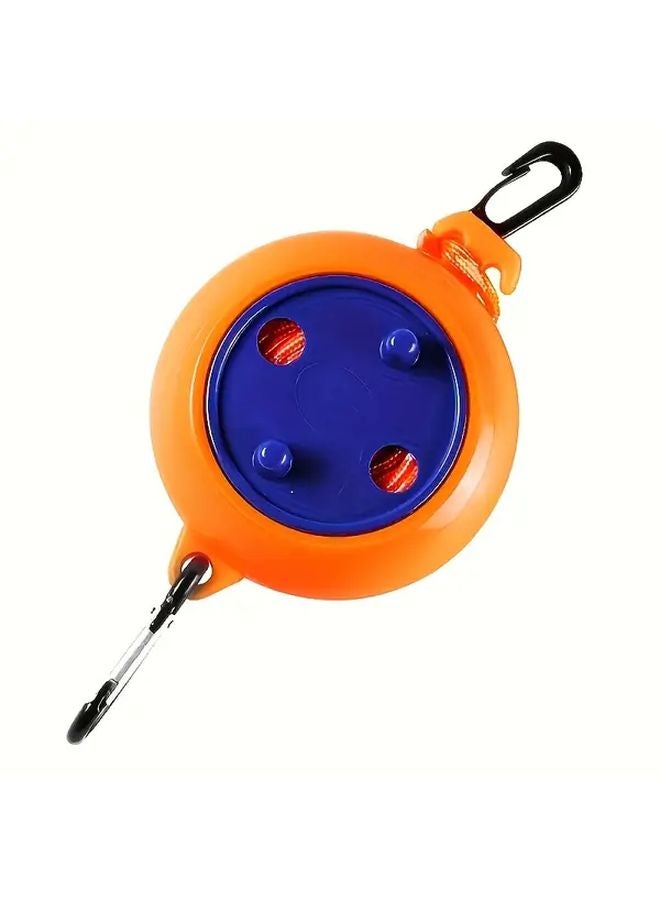 32 Foot Orange Retractable Camping Clothesline Portable Travel Drying Rope with Handles - Image 1