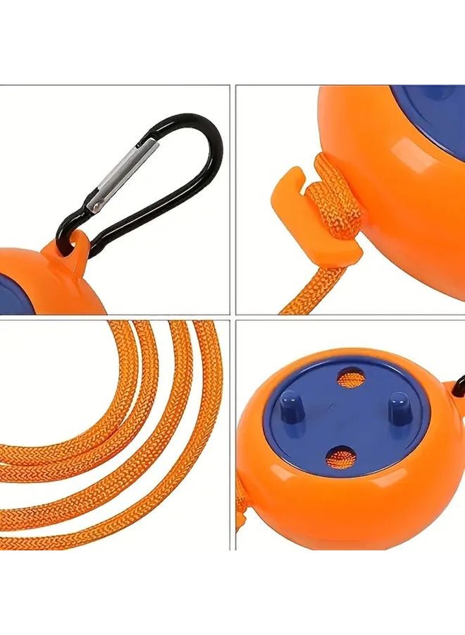 32 Foot Orange Retractable Camping Clothesline Portable Travel Drying Rope with Handles - Image 3