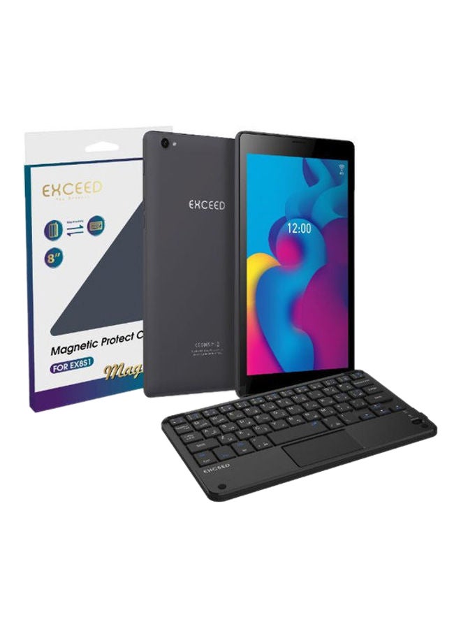 Exceed EX8S1 Magna Tablet 8-Inch Grey 3GB RAM 32GB 4G LTE Wi-Fi With Magnetic Protect Case Keyboard And Keyboard - Image 1