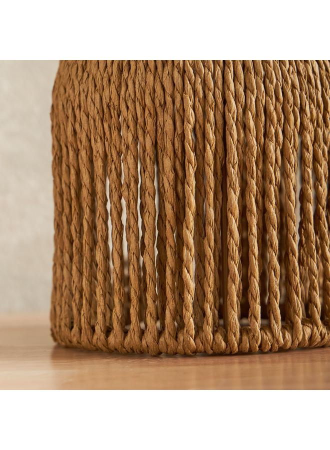 إلبي مصباح طاولة بغطاء كرة زجاجية وحبل ورقي 13X13X25 سم - Image 4