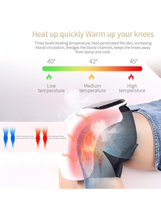 Cordless Knee Massager with Infrared Heat & Vibration - Electric Knee Massage Device for Pain Relief & Reducing Knee Inflammation - Portable Type C Charging - Image 2
