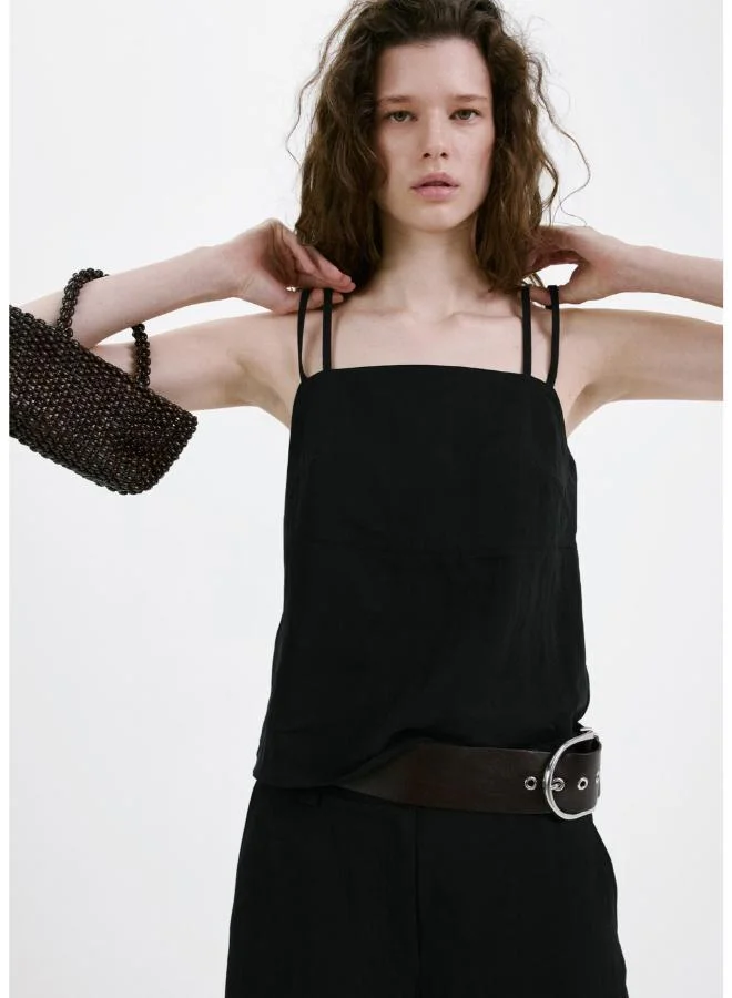 مانجو Lyocell top with double straps