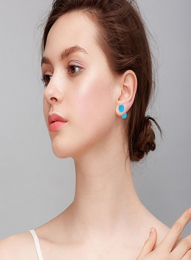 LONAGO Double Sided Turquoise Ball Earring Turquoises Stud Earrings Gift for Women (Turquoise) - Image 4