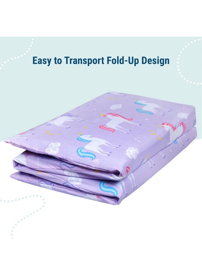 Wildkin Kids Nap Mat Cover for Boys & Girls, Sewn-in Flap Design Rest Mat Cover, Perfect for Preschool and Daycare, Fits Our Vinyl Nap Mat up to 1.5 Inches Including Basic Sleep Mat (Unicorn) - Image 3