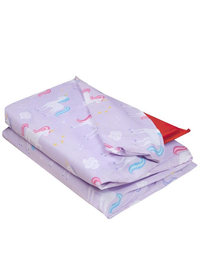 Wildkin Kids Nap Mat Cover for Boys & Girls, Sewn-in Flap Design Rest Mat Cover, Perfect for Preschool and Daycare, Fits Our Vinyl Nap Mat up to 1.5 Inches Including Basic Sleep Mat (Unicorn) - Image 1
