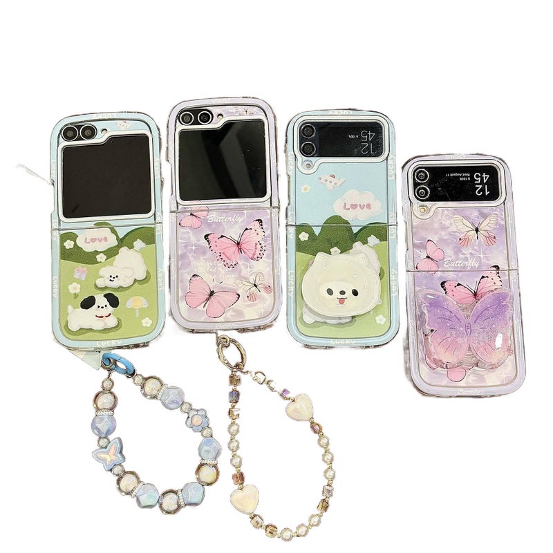 غطاء واقي | مقاوم للصدمات لـ Samsung Galaxy Z Flip 5 | Butterfly سيليكون - Image 2