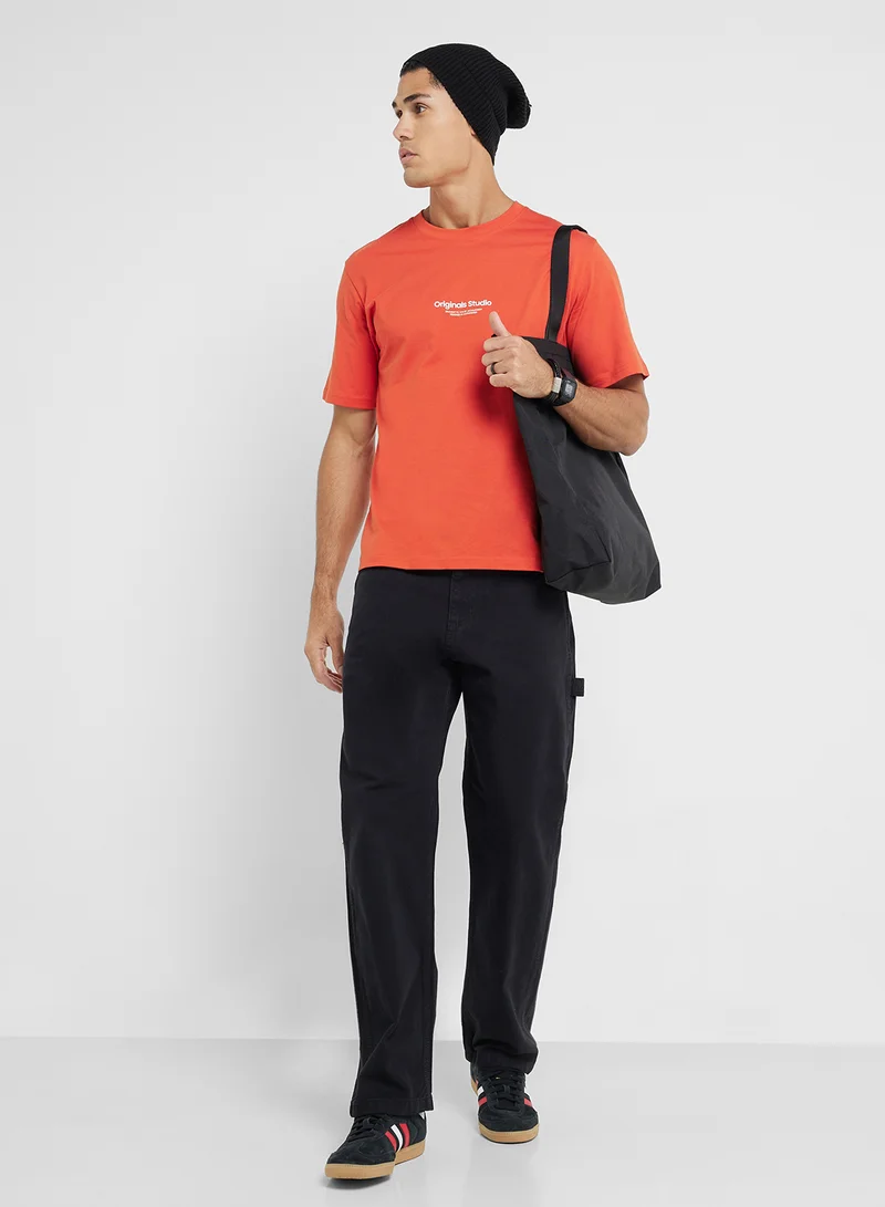 JACK & JONES Jorvesterbro Logo Print  Crew Neck T-Shirt