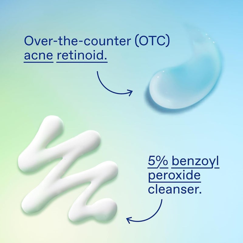 Differin Acne Skin Care Kit, Differin Gel Retinoid Acne Treatment for Face with 0.1% Adapalene & 5% Benzoyl Peroxide Face Wash & Body Wash, Designed for Pimple and Acne Prone Skin - Image 5