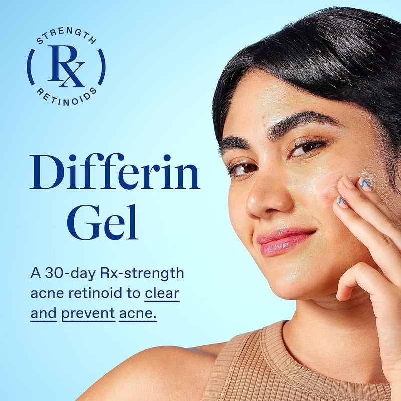 Differin Acne Skin Care Kit, Differin Gel Retinoid Acne Treatment for Face with 0.1% Adapalene & 5% Benzoyl Peroxide Face Wash & Body Wash, Designed for Pimple and Acne Prone Skin - Image 3