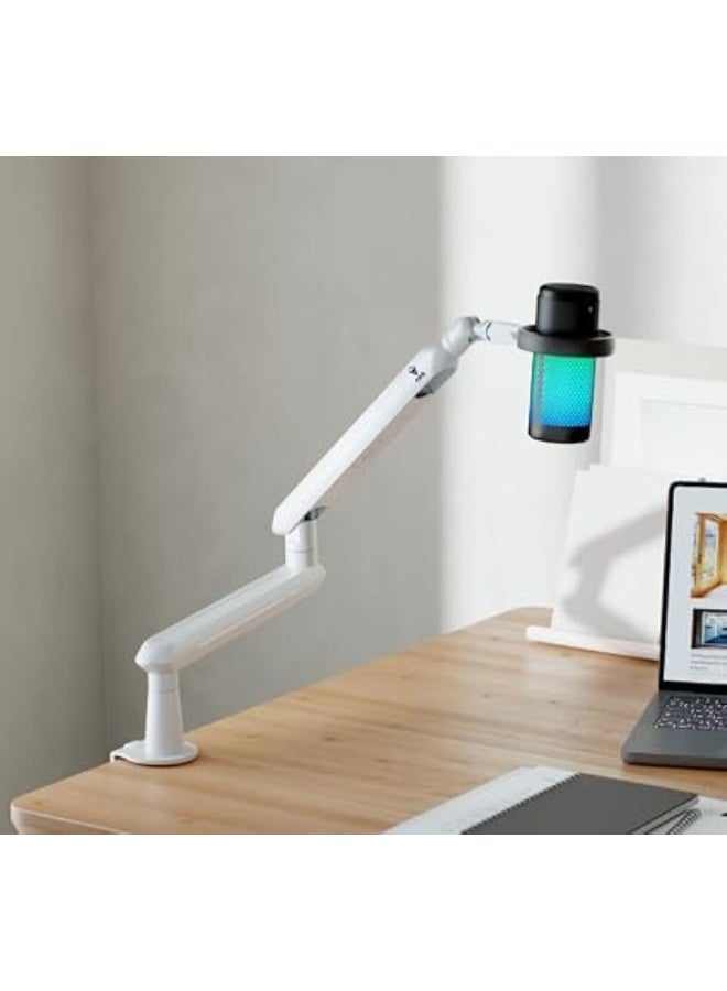 ذراع بوم ميكروفون من ايه ار اس برو، تصميم منخفض قابل للتعديل مع مشبك تثبيت على المكتب, حامل مايك احترافي قابل للتعديل 360° – ذراع ميكروفون مكتبي للبودكاست والبث المباشر والجيمينج - Image 2