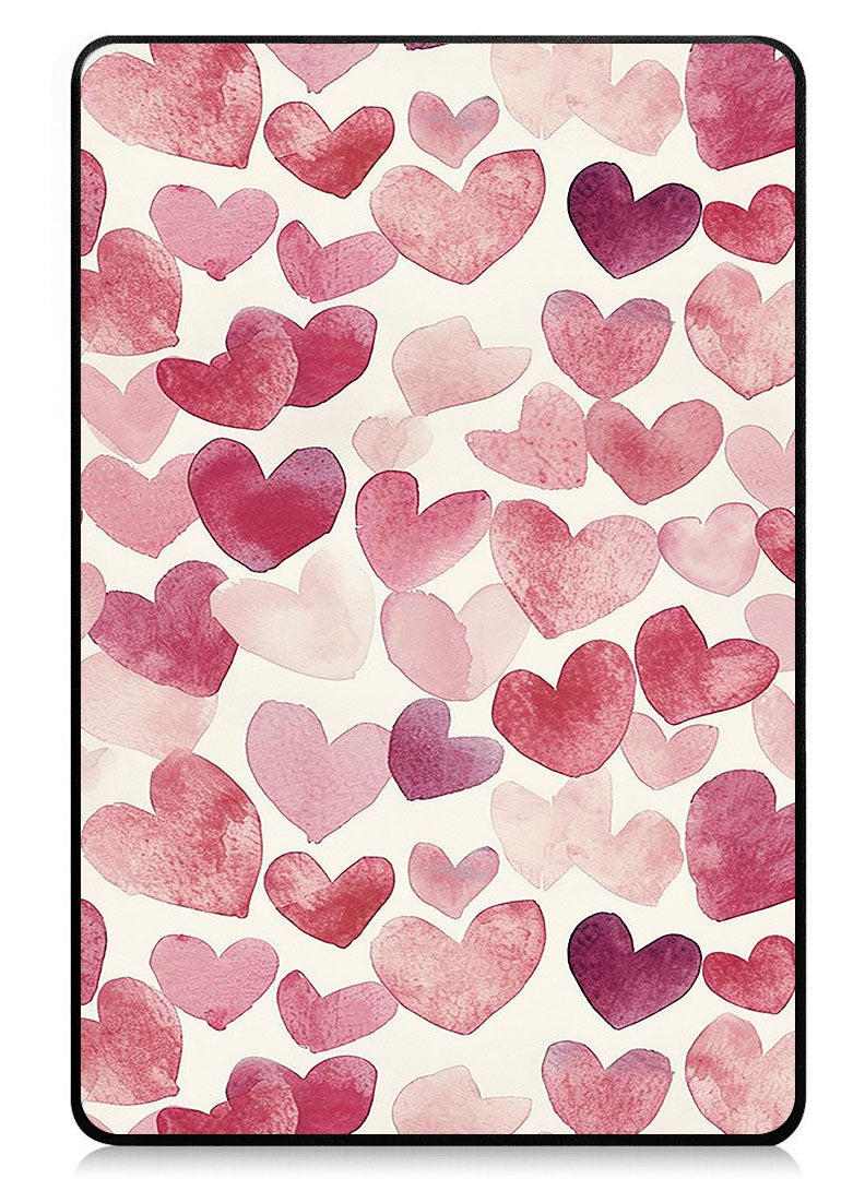 Theodor Protective Flip Case For Xiaomi Pad 7 & Xiaomi Pad 7 Pro With Trifold Stand Auto Wake Sleep Shockproof Cover - Heart Painitng - Image 1