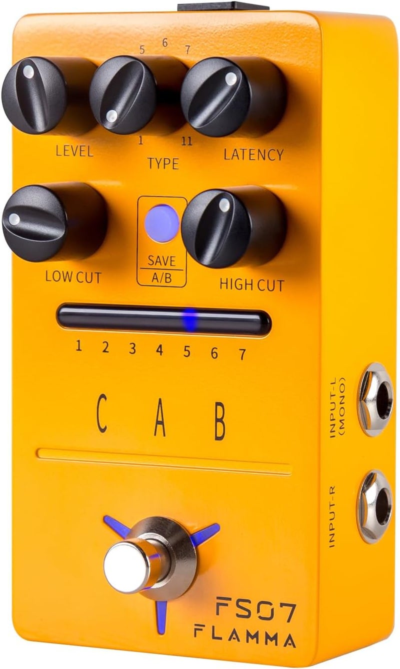 FLAMMA FS07 Stereo Simulation Pedal Electric Guitar Simulator Effects Pedal with 7 User Preset Slots Support IR Loading Software Editing - Image 1