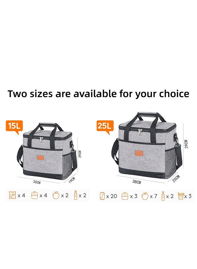 Thermal Insulation Bag, Portable Thermal Bag, Handheld Insulation Bag, Reusable Waterproof Oxford Material, 25L Large Capacity, Suitable For Indoor And Outdoor Use, Picnics And Camping - Image 2