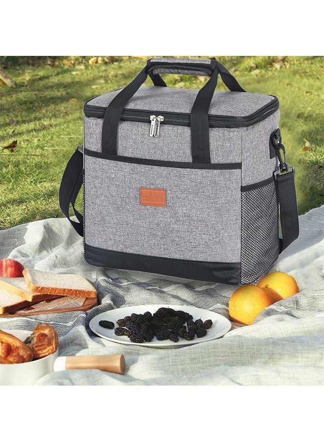 Thermal Insulation Bag, Portable Thermal Bag, Handheld Insulation Bag, Reusable Waterproof Oxford Material, 25L Large Capacity, Suitable For Indoor And Outdoor Use, Picnics And Camping - Image 1