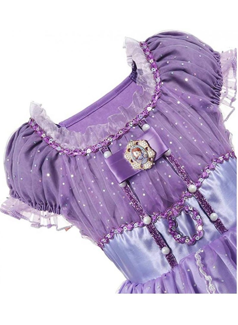 AIWANTO Princess Summer Dresses Girls Cosplay Costume 130cm - Image 3