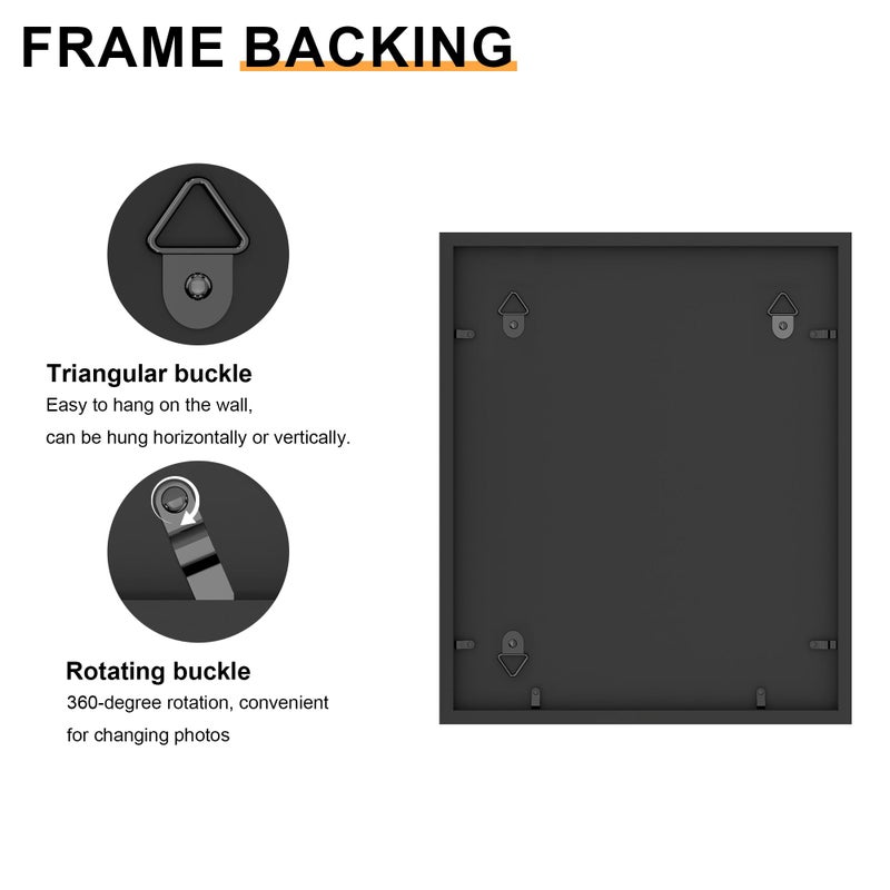 iRahmen 4x6 Collage Picture Frame with Tempered Glass - Wood Photo Frames Display Five 4 x 6 Pictures with Mat, Home Decor Wall Mount, Black - Image 5