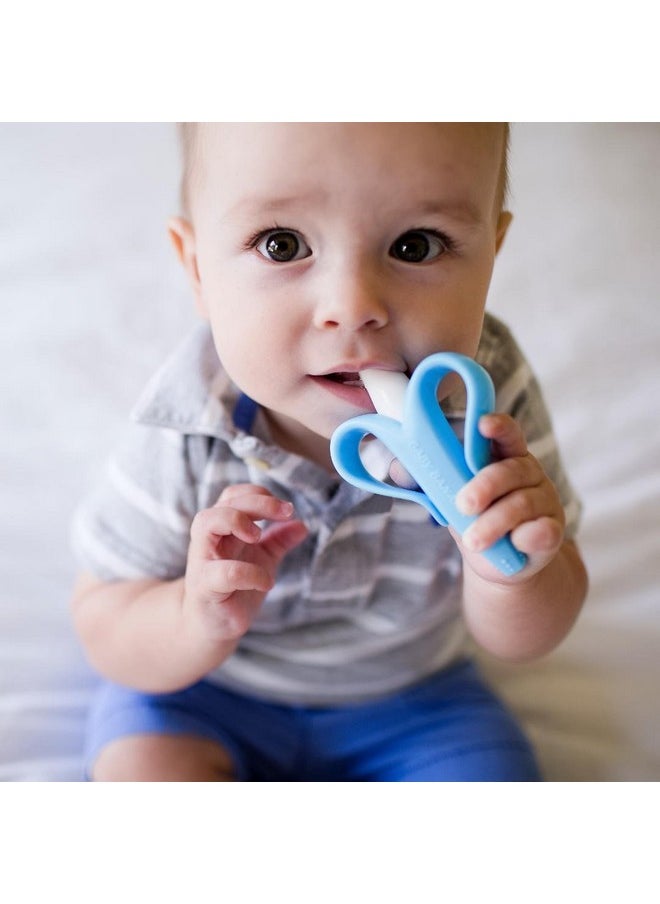 Baby Banana Blue Banana Toothbrush Training Teether Tooth Brush For Infant Baby And Toddler  - Image 3