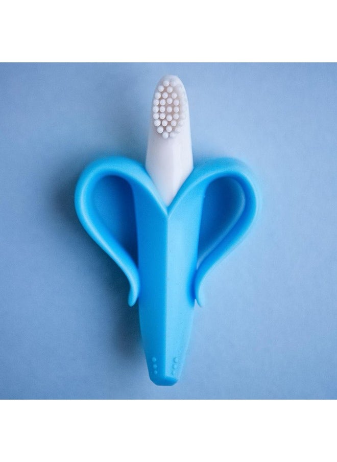 Baby Banana Blue Banana Toothbrush Training Teether Tooth Brush For Infant Baby And Toddler  - Image 2