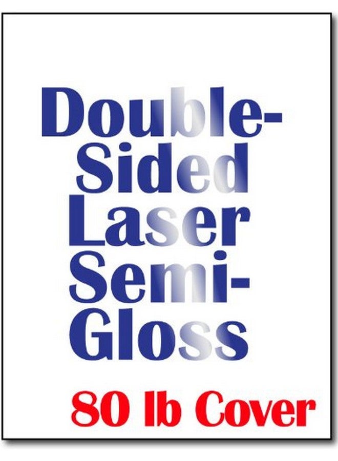 Double Sided Semi Gloss Cardstock For Laser Printers Thick 80Lb Cover (216Gsm) 81/2" X 11" (50 Sheets)