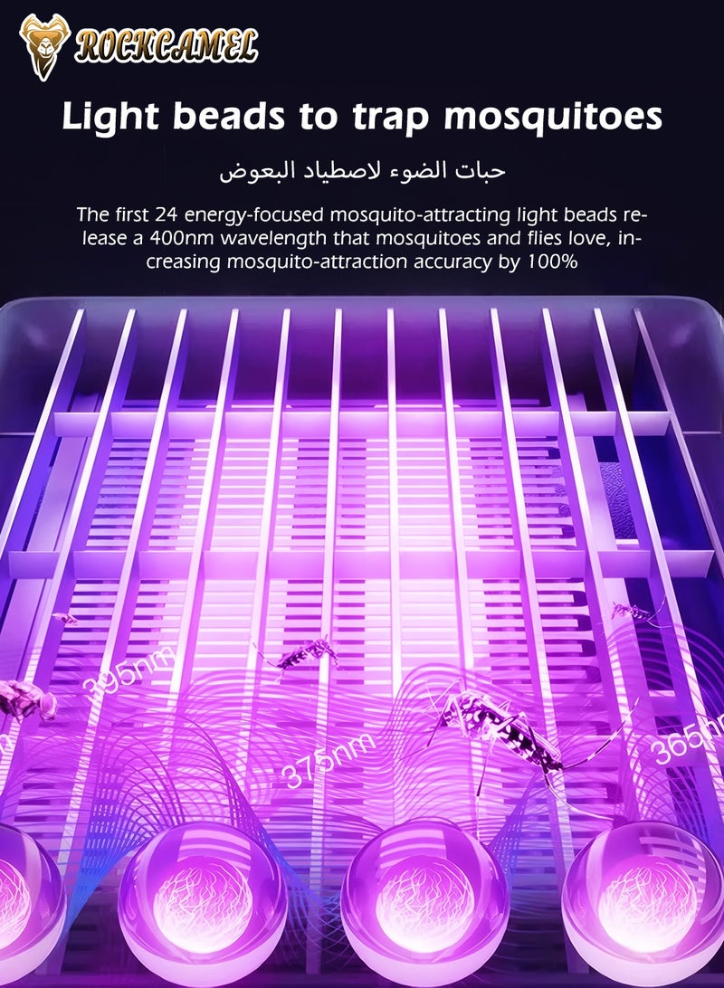 ROCKCAMEL 12W High-Power Electric Mosquito Killer with UV Light Attract, Fly Killer Bug Zapper, Baby Safety Level, Wall-Mounted/Desktop Use, High Efficiency Mosquito Killer for Home Office Patio Kitchen(58.5*26.5*6.8cm) - Image 5