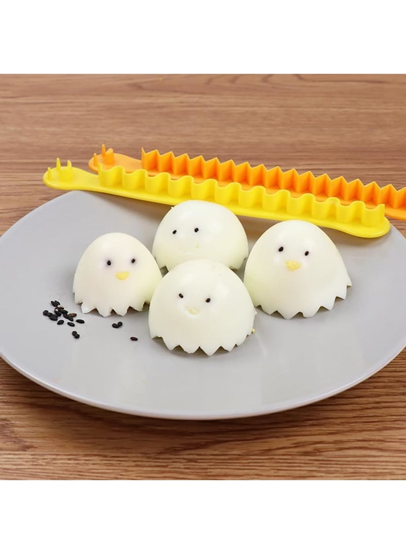 SYOSI Fancy Egg Cutters Set, Cooked Eggs Cutter, Multi-Functional Flower & Decorative Egg Shapers for Hard-Boiled Eggs, Exquisite Kitchen Accessories with Unique Shapes, Easy to Clean (4-Pack, Yellow) - Image 5