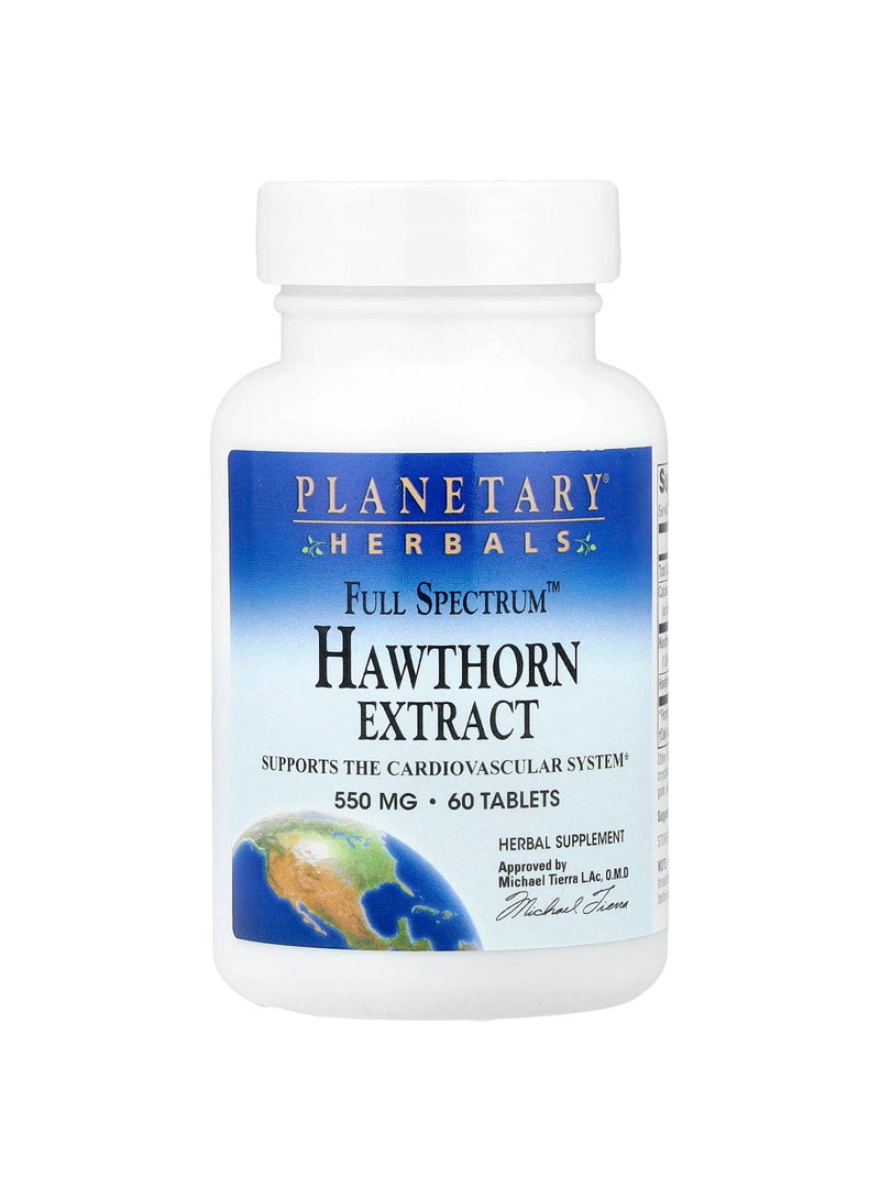 PLANETARY HERBALS Full SpectrumHawthorn Extract, 60 Tablets