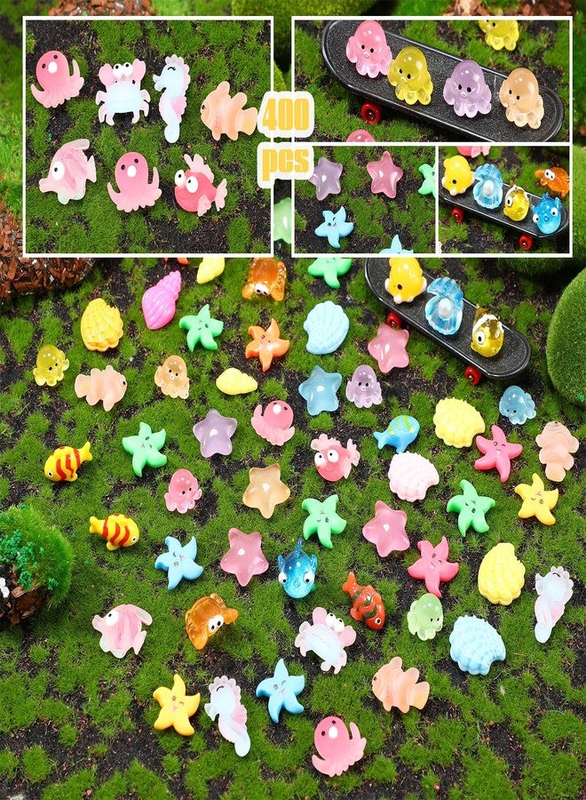 Barydat 400 Pcs Mini Resin Decor Figures Bulk for Pranks Tiny Hide Crafts Luminou Glow in The Dark Starfish Sea Micro Landscape Aquarium Miniature Stuff for Garden Party Favor Gift Decoration - Image 5