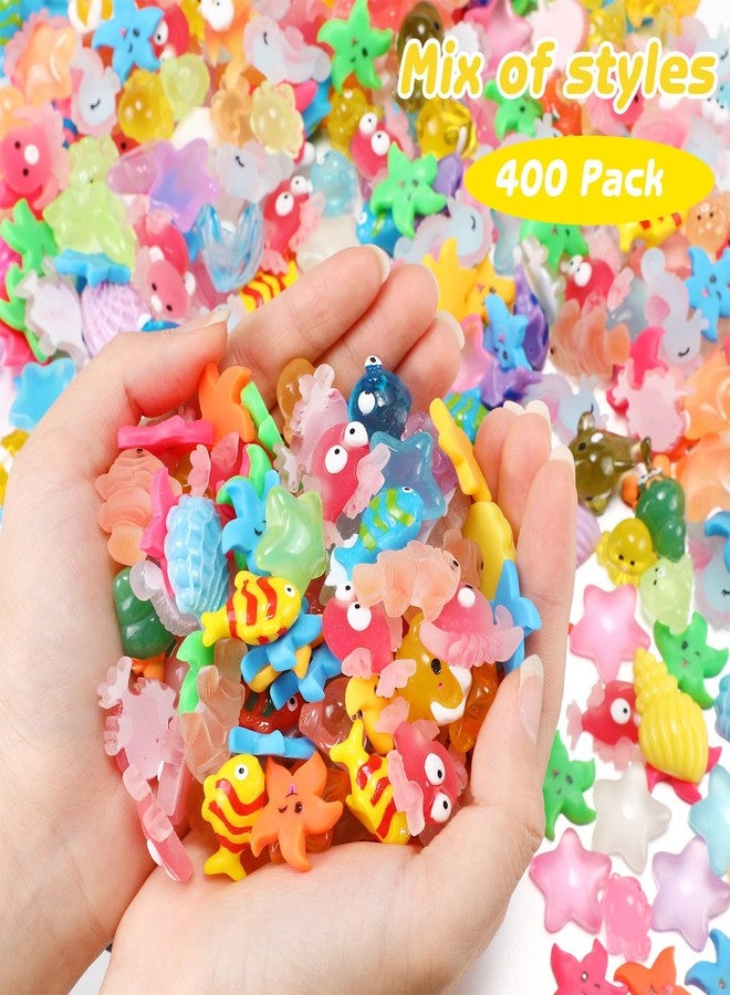 Barydat 400 Pcs Mini Resin Decor Figures Bulk for Pranks Tiny Hide Crafts Luminou Glow in The Dark Starfish Sea Micro Landscape Aquarium Miniature Stuff for Garden Party Favor Gift Decoration - Image 3
