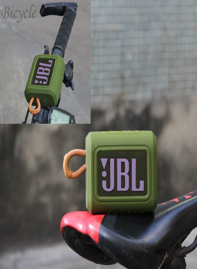 Hermitshell Replacement Silicone Carrying Case for JBL Go 3/JBL Go 4 Portable Bluetooth Speaker (Green 2) - Image 5